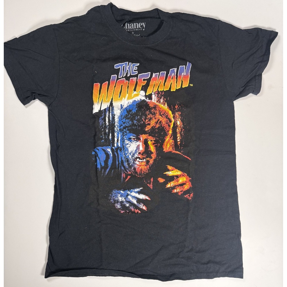 The Wolf Man Horror Graphic T Shirt Men's Size S Black